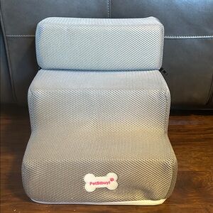 Petsbuyi 3-Step Upholstered Pet Stairs Climbing
Ladder with Detachable Cover